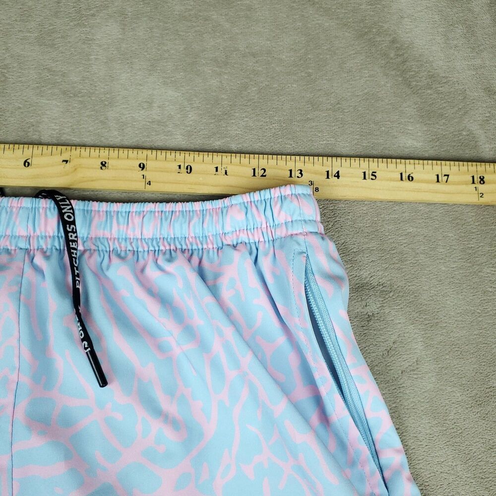 Pitchers Only Shorts Mens XL Blue Pink Geometric Athletic Drawstring Pockets - Picture 5 of 8